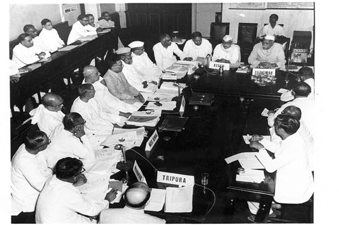 Odisha's First Chief Minister Dr H.K Mahtab (in the centre of the picture) attending all India Chief Minister’s conference, Shri Govind Ballabh Pant, Union Home Minister, Chairman of the meeting, at New Delhi in 1947 