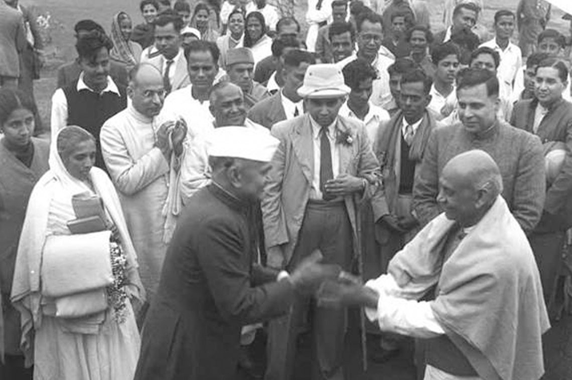 Odisha Prime Minister, Dr H.K Mahatab with Union Home Minister of India, Sardar Ballabh Bhai Patel and His Excellency Governor of West Bengal Dr K.N Katju at New Delhi in 1947 at Parialment Premises. 